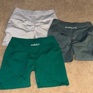 Alphalete and Aurola Workout Shorts Set